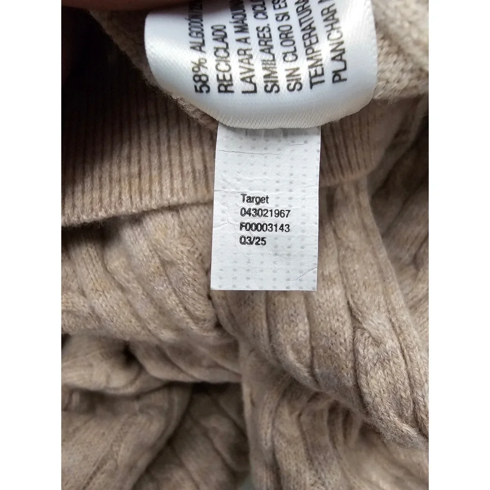 Goodfellow & Co Mens Pullover Sweater Oatmeal Cotton Blend‎ Casual Size XXL